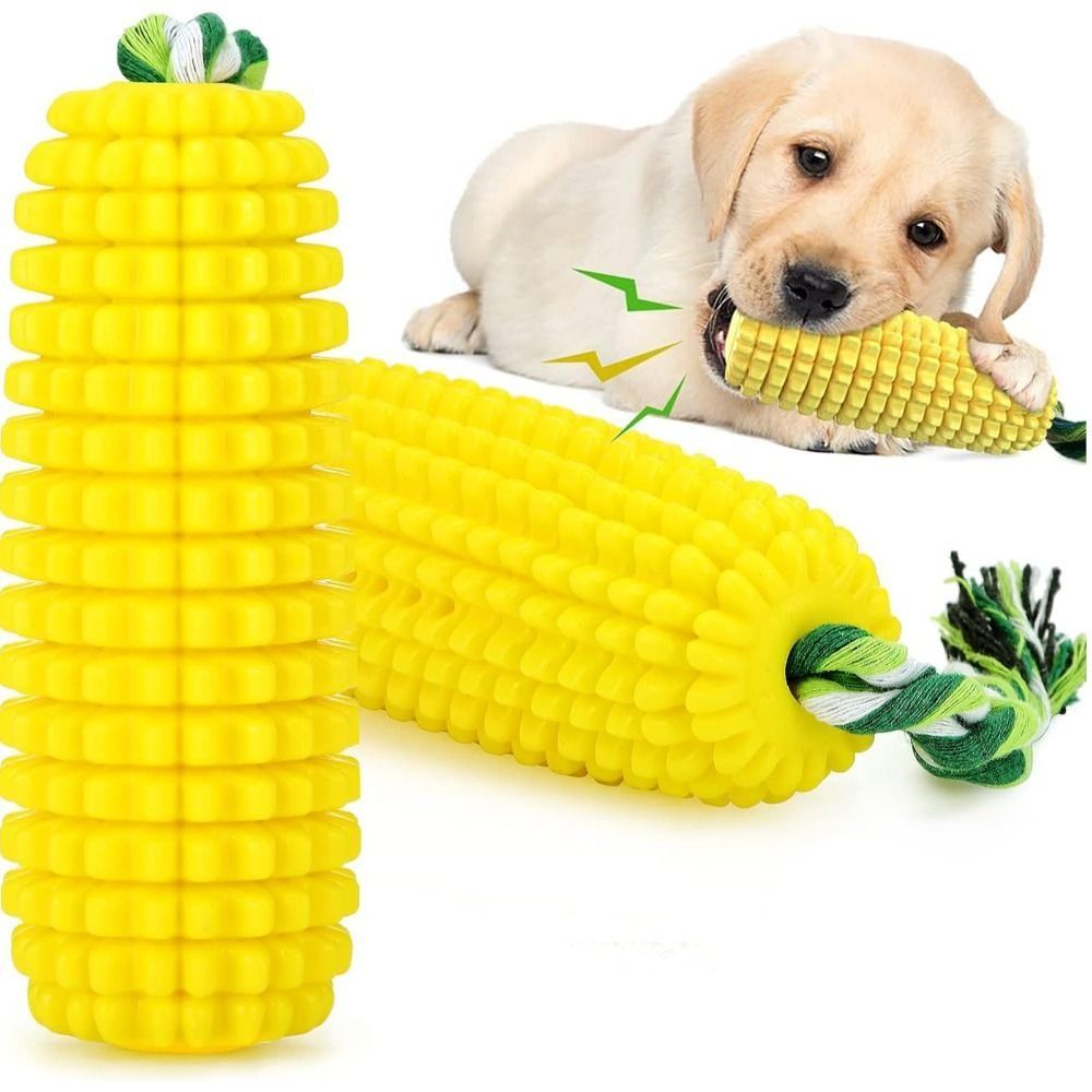 Corn Dog Stick - Sağlam Kauçuk Köpek Çiğneme Mısır Çubuğu